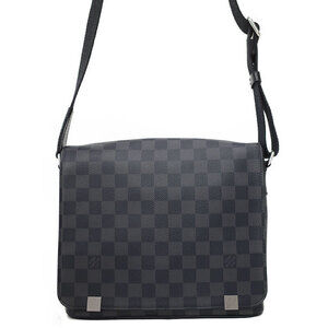 Louis Vuitton Damier Graphite Black District NM Shoulder Bag